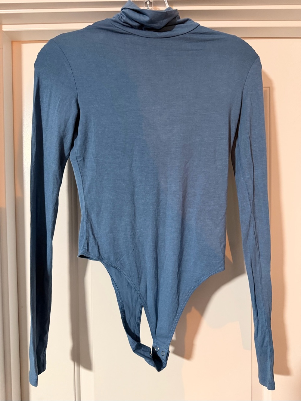 Double Zero Slate Blue Long-Sleeve Turtleneck Bodysuit